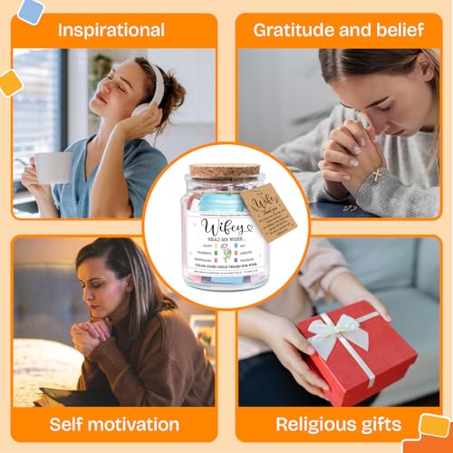 Image of NewEleven Gifts Wife From Husband - Soulmate, Girlfriend, Fiance Gift for Anniversary, Birthday - Inspirational Gifts, Christian Present For Wife From Husband - Bible Verse Jar