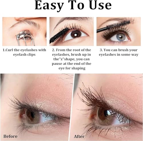 Brown Mascara Waterproof, Ultra Fine Brown Mascara for Fine Short and Sensitive Eyelash, Brown Mascara for Young and Older Women Volume and Length Eyelash Make-Up with Soft Mascara Brush - Image 7