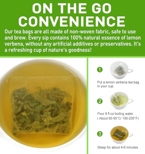 Olvvla - Premium Lemon Verbena Tea Bags - 1.5g X 30 Count - Pure Natural Cedron Herb - Caffeine-free - Non-GMO - Lemon Tea - Verbena Tea - Support Digestion & Promote Relaxation - Image 5