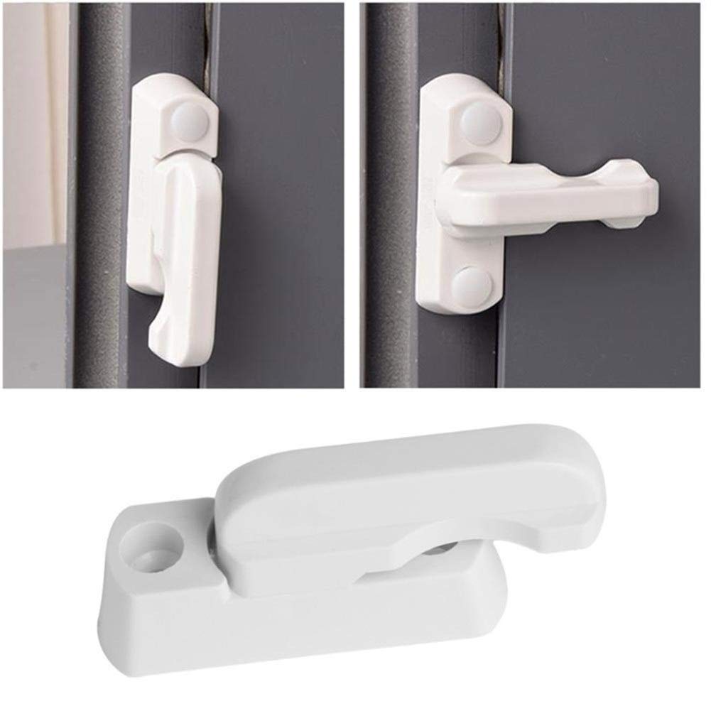 Maniglie per finestre in plastica, cassaforte, Serratura di Sicurezza per Porta a Battente, Leva di Sicurezza, Fermo a Scorrimento S08
