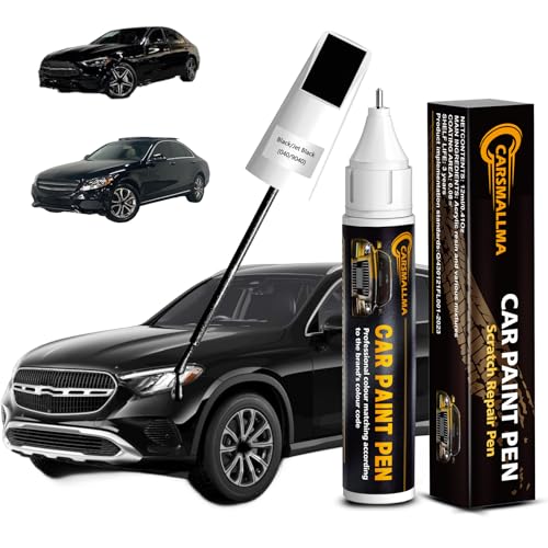 carsmallma Car Touch Up Paint(040/9040 Black/Jet Black) for Mercedes-Benz, Color Accurate Car Scratch Repair Remover Pen,Auto Paint Quick and Easy to fix vehicle Chips and Nicks Scuff