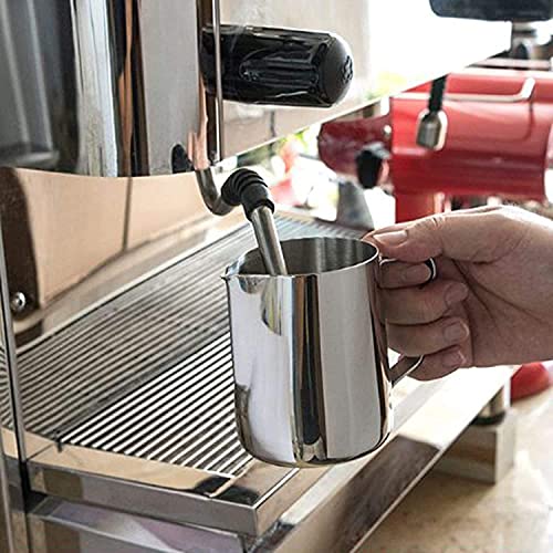 Milchkännchen Edelstahl,Handheld Aufschäumkännchen für Milchaufschäumer 350ml ,Topfbrauer Kaffee Latte Behälter Tasse… – Bild 3