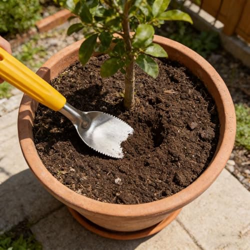 Paleta de jardinería pequeña de 9 pulgadas con borde dentado miniatura 3