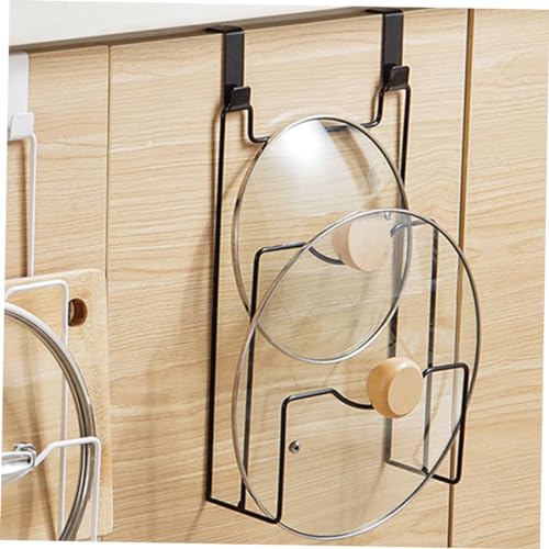 Didiseaon Pot Lid Holder: 2pcs Lid Organizers Inside Cabinet Rack for Pot Cover Saucepan Rack Easy Hanging Pan Holder Space-Saving Storage Organizer - Image 4