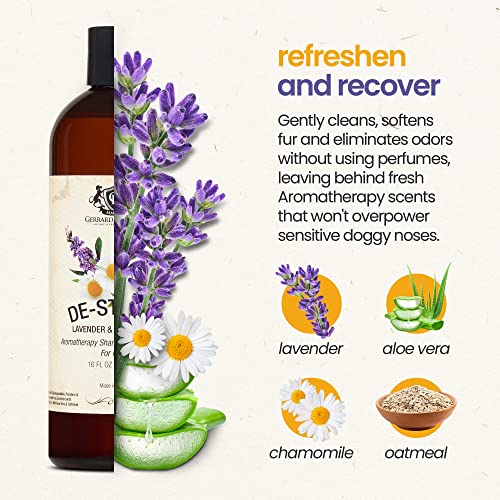 Lavender & Chamomile Aromatherapy Shampoo & Conditioner For Pets, Medicated Oatmeal Dog Shampoo & Pet Odor Eliminator โ 16 FL OZ (473 mL) Lavender & Chamomile Aromatherapy Shampoo & Conditioner For Pets, Medicated Oatmeal Dog Shampoo & Pet Odor Eliminator โ 16 FL OZ (473 mL)