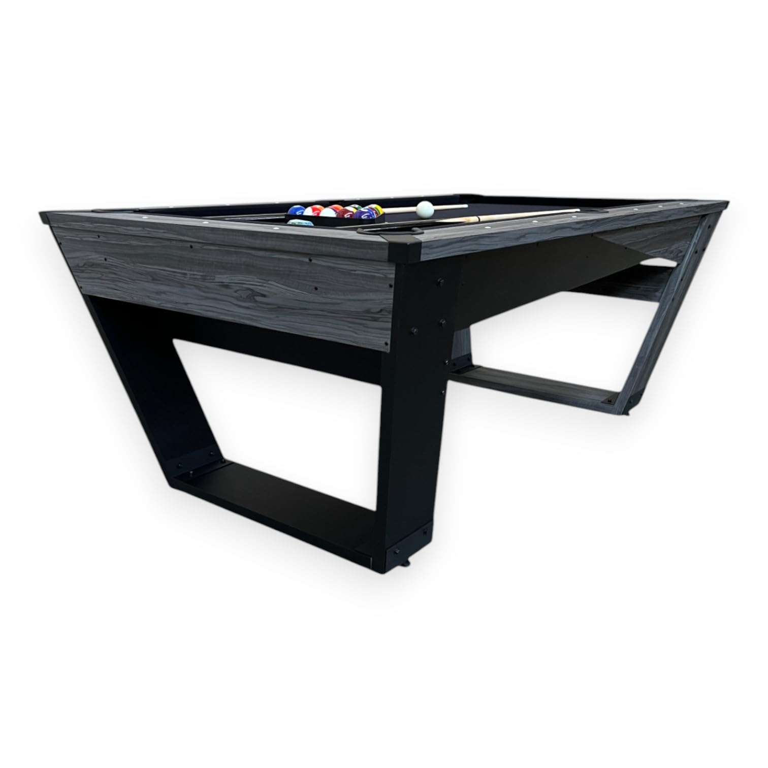 Mesa de billar profesional con accesorios – Mesa de billar para adultos diseño negro – 2,1 m Neptune