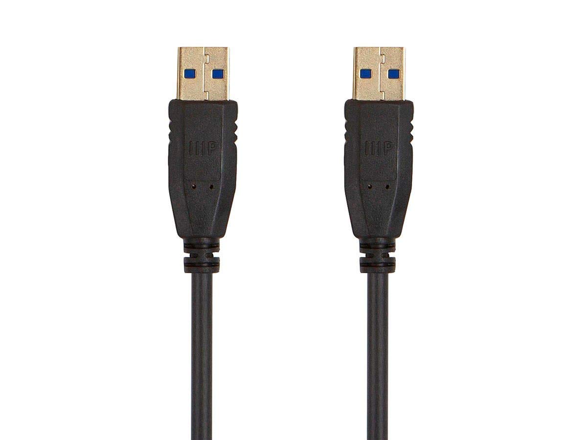 Monoprice USB 3.0 Type-A to Type-A Cable - for Data Transfer, 32AWG, 6 Feet, Black - Select Series