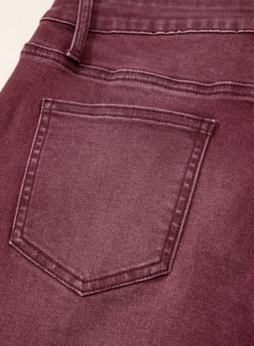 Image of Sidefeel Barrel Jeans for Women High Waisted Wide Leg Baggy Stretchy Trendy Raw Rolled Hem Capri Cropped Ankle Denim Pants