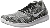 NIKE Womens Free RN Flyknit 2017 Running Shoes Black/Volt/White 880844-003 Size 8.5