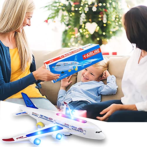 Blooming Lilies Musical Plane Toys For Toddlers, Airplane Crawling Toys With Smart Steering For Infant Early Educational, Baby Toys For 3+ Year Old Boys Girls #TOP5