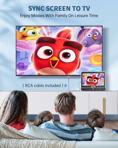 Arafuna 10.51" Portable DVD Player for Car Dual Screen, Car TV with 1080P Full HD HDMI Input, Car DVD Players with Mounting Brackets and Headphones - Image 4