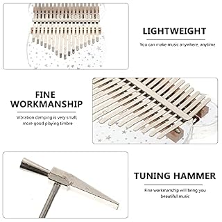BIENKA 1pc Kalimba Pouce Piano 17 Touches Arc-en-Ciel en Forme d'ours en Acrylique Transparent Doigt Piano Instrument de… – Image 3