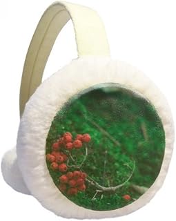 Red Fruit Forestry Science Cenário Natureza Winter Ear Warmer Cable Knit Furry Fleece Earmuff Outdoor