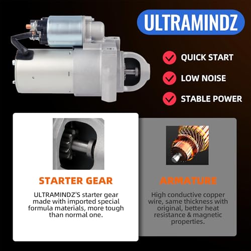 Motor de arranque para GMC 6.0L 6.2L 2009-2014 Yukon XL Sierra 1500 2500 HD 3500 HD Savana 2500 3500 4500 para Cadillac Escalade ESV EXT 2009-2014 CTS V 2006-2007 para Isuzu NPR NPR-HD 2008-2014 modelo 19180528 miniatura 7