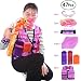 PeleusTech® Tactical Vest Kit, Girls Tactical Vest for Nerf with 40 Refill Darts + 2pcs 12-Dart Magazine Clips +1pcs 6-Dart Magazine Clips + Face Cover + Goggles + Wristband (Type A)
