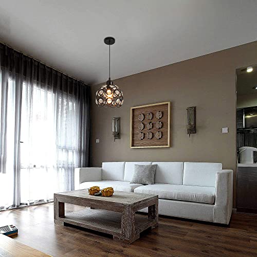 Iluminación colgante de metal de 1 luz para techo de comedor moderno 6