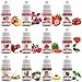 Food Flavoring Oil - 24 Pack Concentrated Flavor Oil for Baking, Cooking, Cosmetics - Liquid Lip Gloss Flavoring Oil Extract for Lip Balm, Drinks, Soap Making - Water & Oil Soluble - .2 Fl Oz Bottles