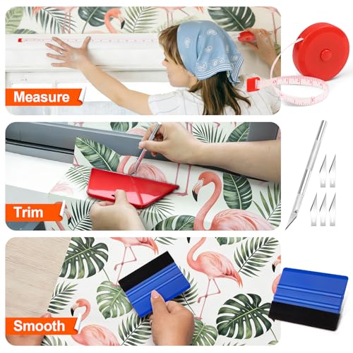 Image of WRAPXPERT Wallpaper Tools, Wallpaper Smoothing Tool Kits, Peel and Stick Wallpaper Installation Kit for Contact Paper Smooth Applying, Vinyl Backsplash Tile, Window Film