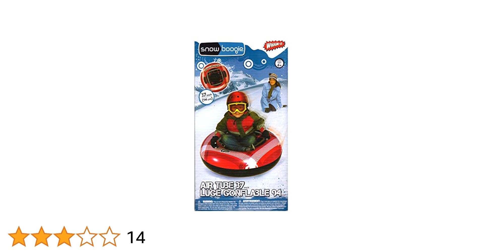 Amazon.com : Wham-O Snow Boogie Red White Air Tube 37 Snow