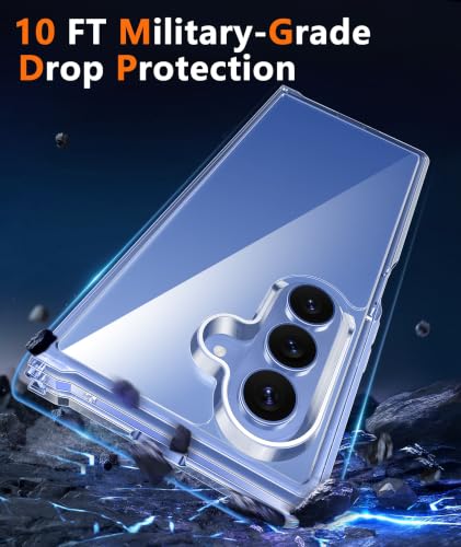 Image of FNTCASE for Galaxy Z-Fold-8 Ultra Case: Samsung Z Fold 7 Clear Case, Tempered Glass Screen Protector, Anti Yellowing, Military Grade Drop Protection, Rugged Shockproof