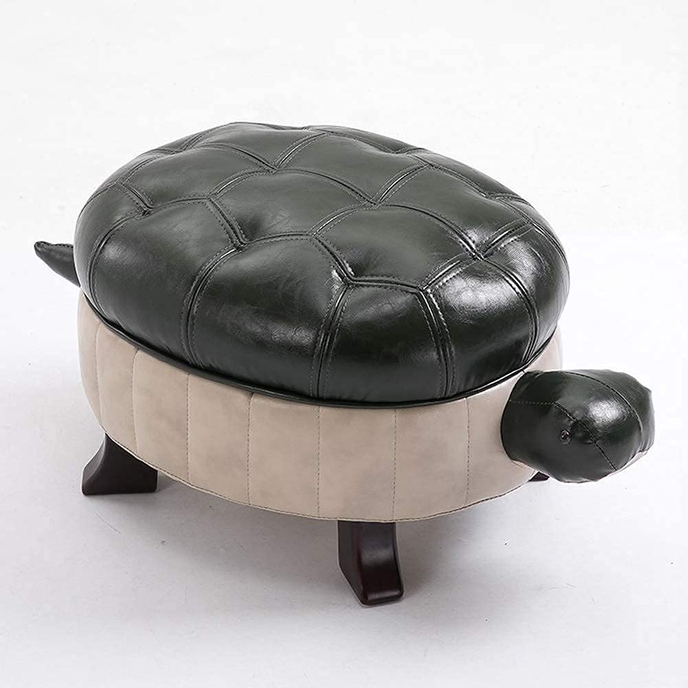 Pouf animal tortue en similicuir pour offrir un siège stable et lavable à vos enfants