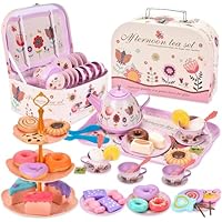 TOSUTO Juego de té Infantil, Accesorios Cocina Juguete, Juego de