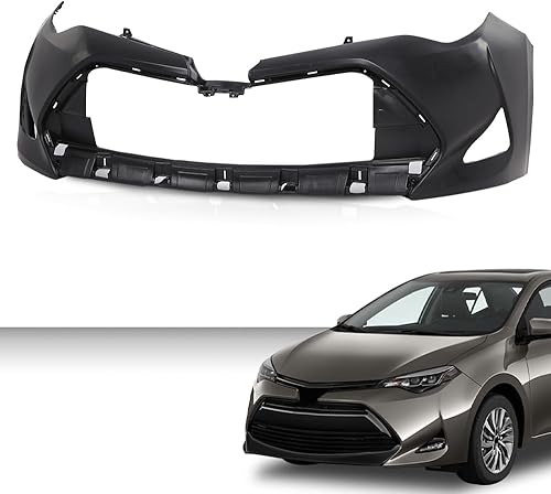 Miniatura 8 de CHEDA Nueva cubierta de parachoques delantero imprimada compatible con Toyota Corolla 2017 2018 2019, compatible con Sedan (4 puertas) CE, L, LE y
