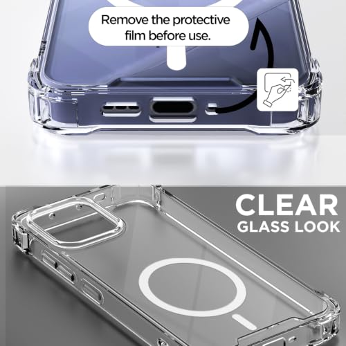Image of Outlouders Back Cover for Oppo K13 5G Mag-Safe Transparent PC + TPU Bumper Case with Magnetic Support Shockproof Protection (Transparent Mag-Safe)