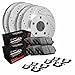 R1 Concepts Front Rear Brakes and Rotors Kit |Front Rear Brake Pads| Brake Rotors and Pads| Performance Off-Road Brake Pads and Rotors | Hardware Kit|fits 2001-2007 Toyota Sequoia