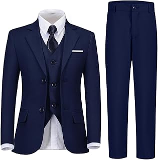 Lycody Boys Suit for Kids Teens Formal 5 Piece Tuxedo Suit Set