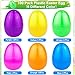 AMENON 100 Pcs 3.1 Inch Large Plastic Easter Eggs Bulk 6 Colors Empty Easter Eggs Fillable, Easter Basket Stuffers Fillers, Easter Hunt Party Favor , Classroom Prize Supplies Kids Toddler