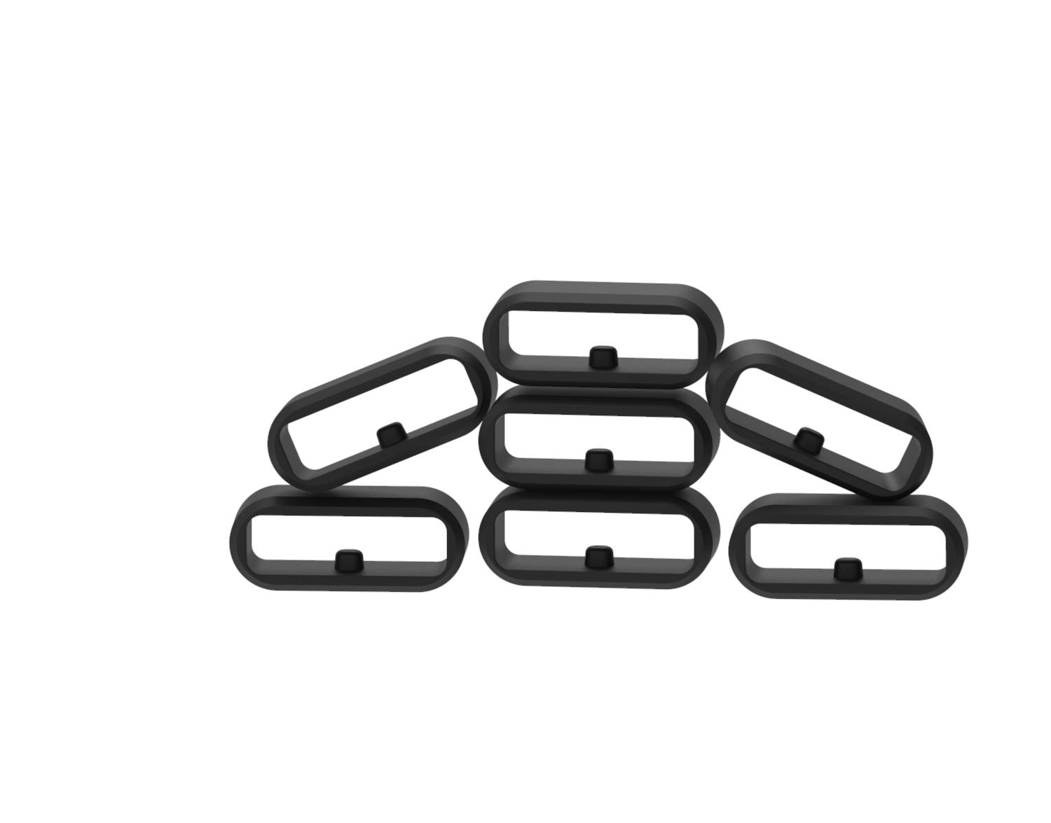 20 mm compatibile con Amazfit Bip Smartwatch Security Loops in gomma silicone Keeper anelli morbidi e durevoli di fissaggio ad anello antiscivolo per Amazfit Bip (confezione da 10)