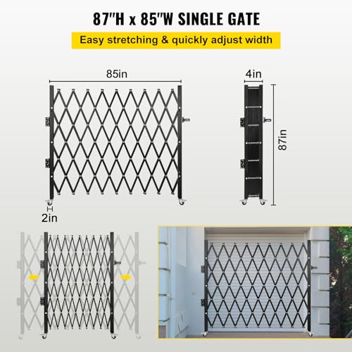 VEVOR Folding Security Gate 87"x85