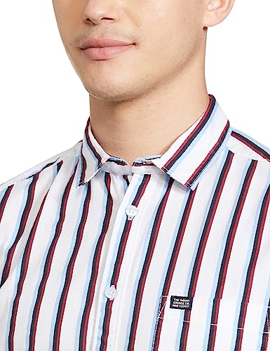 Image of The Indian Garage Co Men Slim Fit Checkered Full Sleeves Spread Collar Casual Shirt