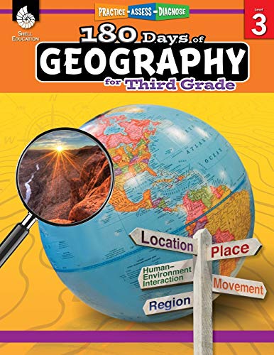 180 Days of Social Studies: Grade 3 - Daily Geography Workbook for Classroom and Home, Cool and Fun Practice, Elementary School Level Activities ... to Build Skills (180 Days of Practice)