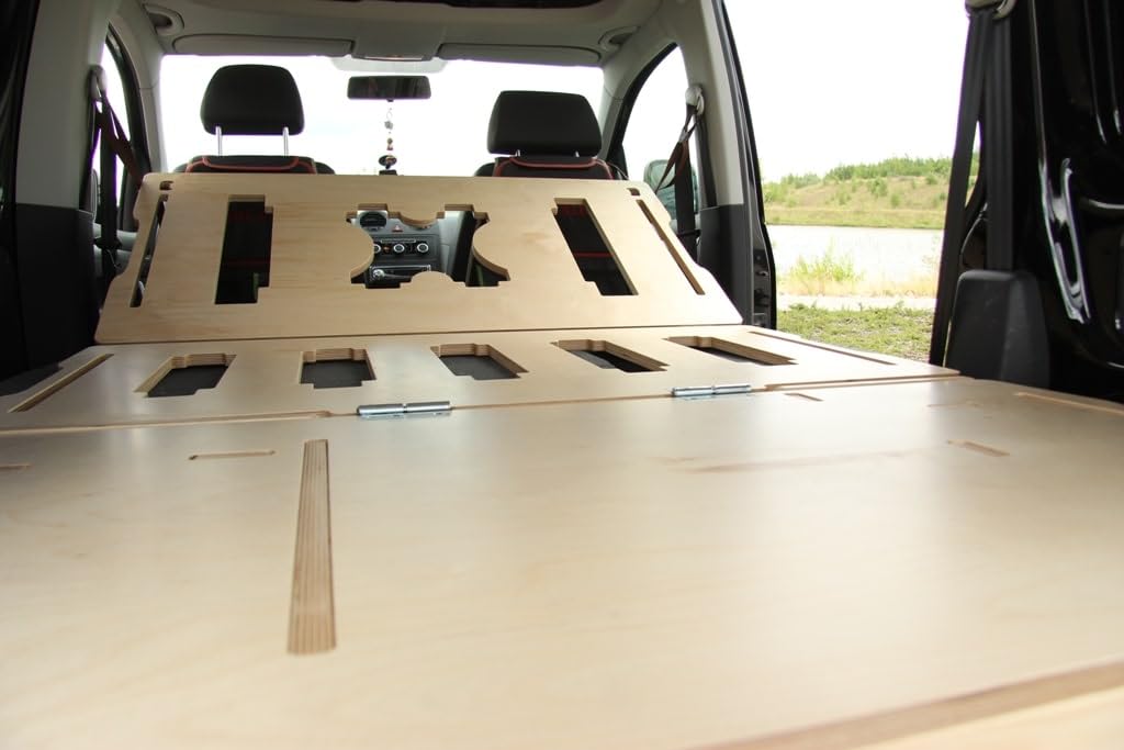 me (Natur) - Multifunktionale Campingbox für Hochdachkombi zum Stecken ohne Schrauben
