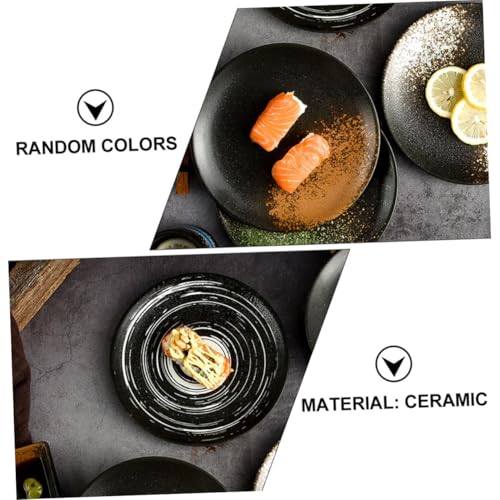 Assiettes céramique vaisselle ronde durable au design épuré