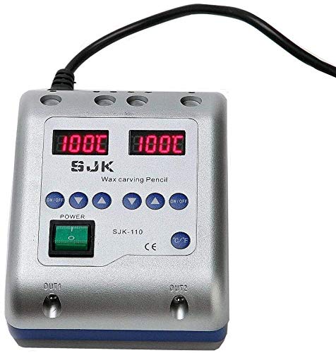 DOC.ROYAL Lab Equipment Double Pen Electric Waxer Carving Machine with 6 Wax Tips