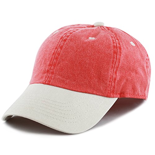 Image of The Hat Depot 100% Cotton Pigment Dyed Low Profile Dad Hat Six Panel Cap