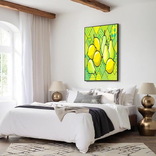Cuadro decorativo grande de limón geométrico para renovar la pared del salón con un lienzo moderno 5