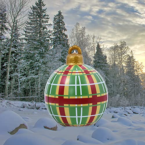 Bola Inflable Decorada De Navidad Al Aire Libre De 60cm Adornos De Bola Inflable De Navidad Gigante para Vacaciones Patio Interior Al Aire Libre Jardín De Arte Patio De Casa (Color : E) Cover