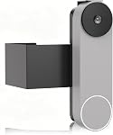 Anti-Theft Doorbell Mount Compatible with Google Nest Doorbell | No-Drill Video Doorbell Camera Mount for Apartments & Rentals, Secure Mounting Bracket Case with No Block Motion Sensor