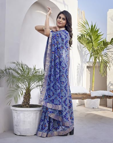 Image of Yashika Women's Trendy Printed Jacquard Lace Georgette Saree with Blouse Material||AZ-YS-P1-GULSHAN-Parent