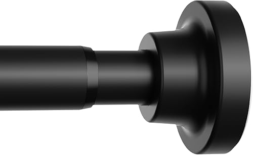 AIZESI 1 barra de cortina de ducha plateada sin taladrar de 43 a 73 pulgadas, barra de cortina de tensión de resorte antideslizante, barra de