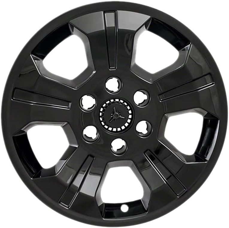 Miniatura 2 de OxGord Fundas de rueda de 18 pulgadas para Chevy Silverado 1500 2014-2018 (juego de 4) cubiertas de rueda impostor para ruedas ABS negro brillante