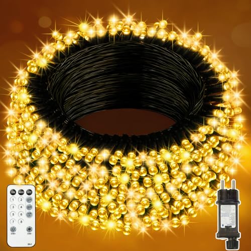 Lighprenix Lichterkette außen 20M 200LEDs - Warmweiß Lichterkette...