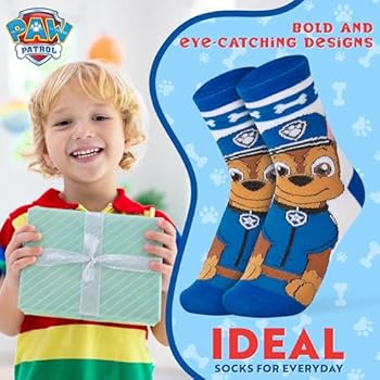 United Labels Paw Patrol ABS Socken für Jungen - Kinder Stoppersocken antirutsch Söckchen Blau/Grau (2er Pack) (DE/NL/SE/PL, Numerisch, 27, 30, Regular, Blau/Grau