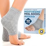 Dr. Frederick's Original Moisturizing Heel Socks for Dry Cracked Heels Treatment - Infused with Olive Oil, Jojoba Oil and Vitamin E - 2 Pairs - Self Care Gifts for Women & Men - Original Formula