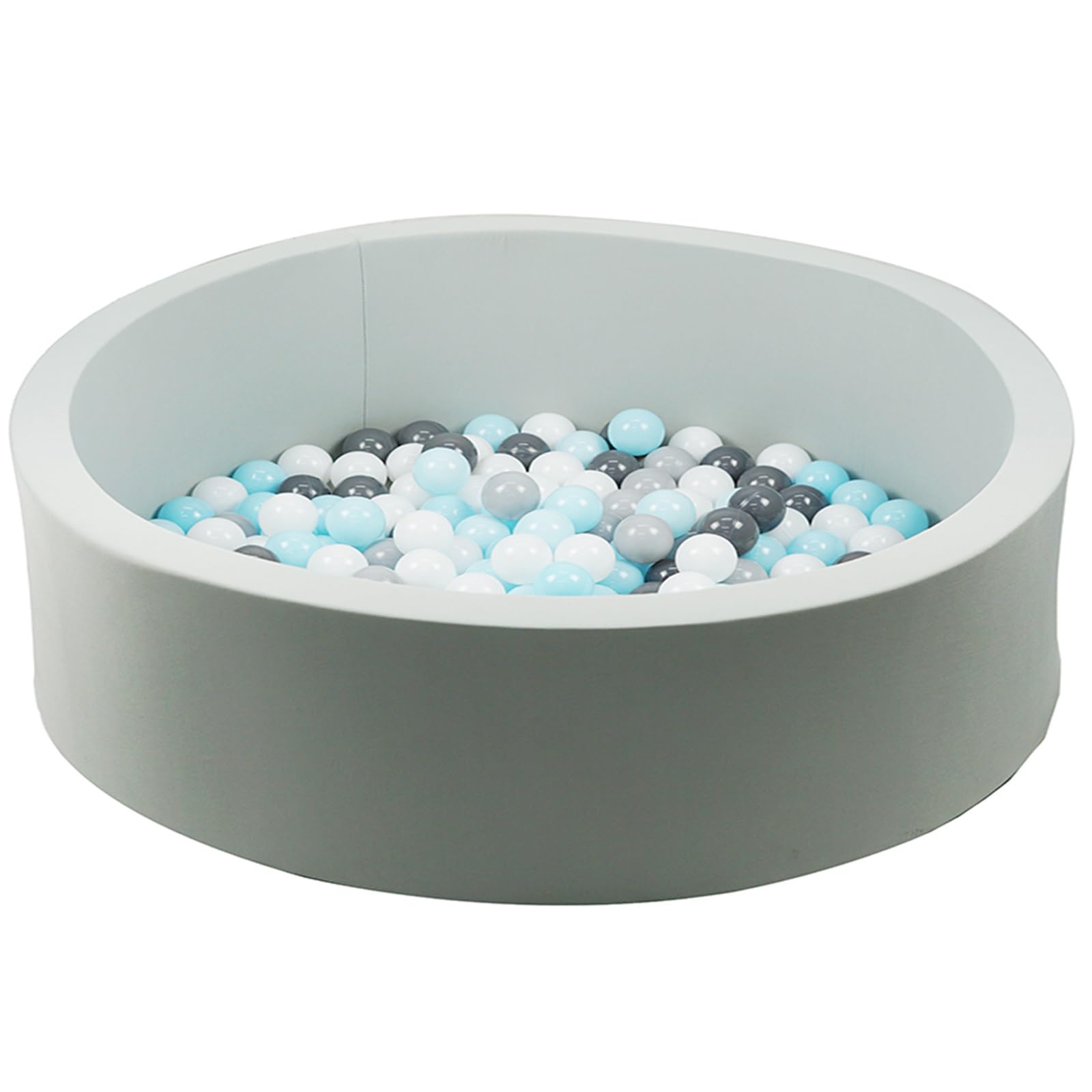 Gr8 Home Grey Pool Ball Pit with 200 Balls Soft Foam Toddler Baby Kids Girls Boys Round Play Pen Toy Game