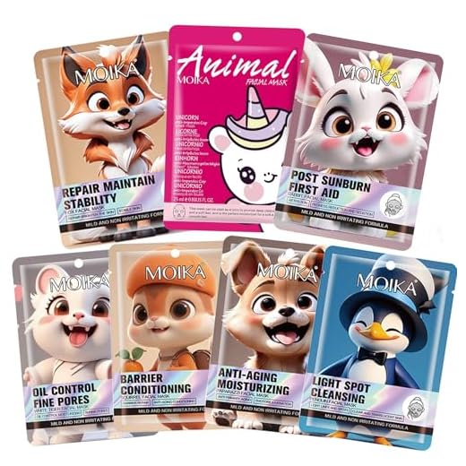 7 Pièces Masque Visage Enfant, Masque Visage Femme, Masque Hydratant Visage pour le Visage Convient Filles et Femmes